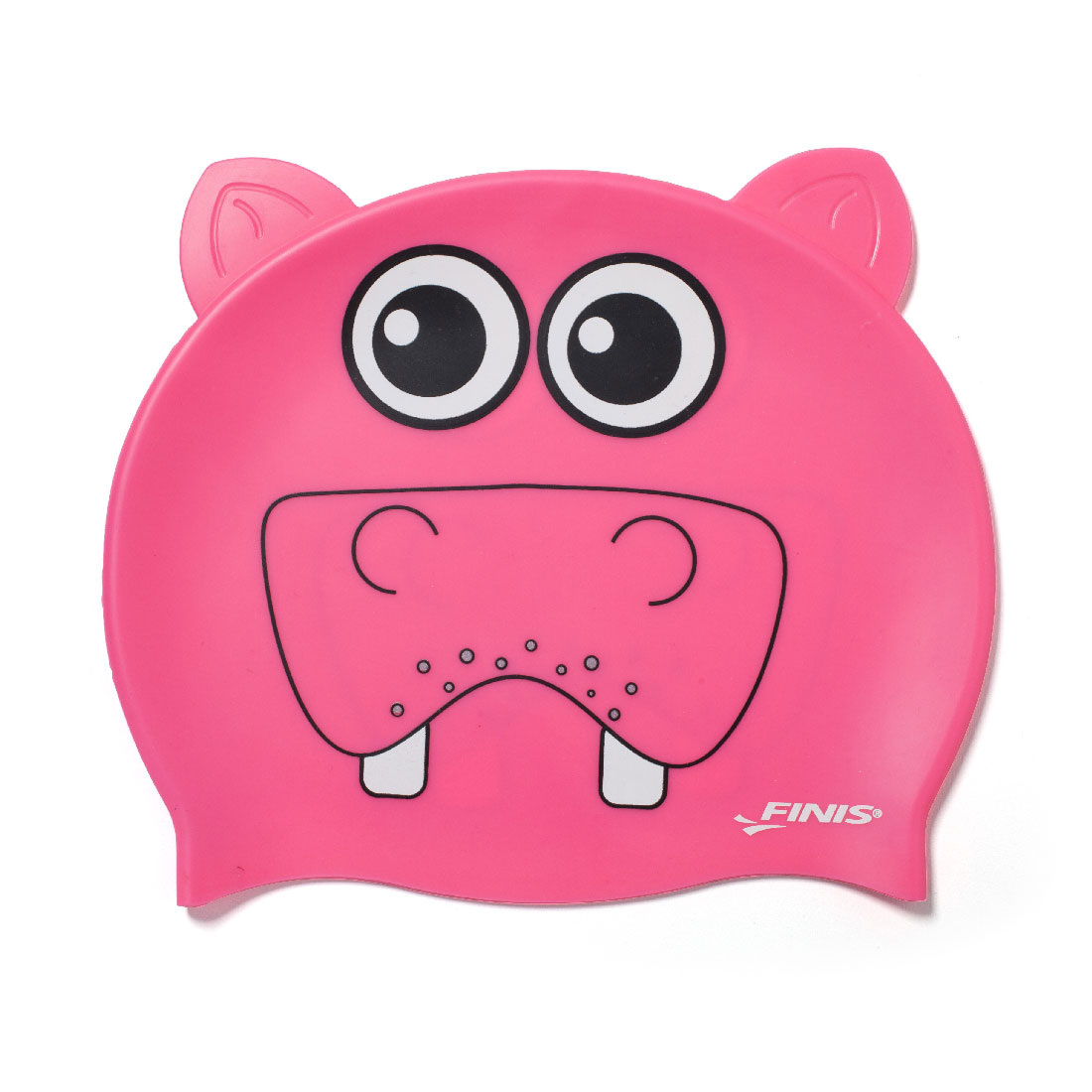 Bonnet de bain enfant hippopotame rose SILICONE ANIMAL HEAD HIPPO CAP FINIS