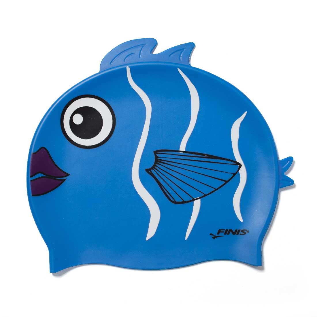 Bonnet de bain enfant poisson corail bleu SILICONE ANIMAL HEAD REEF FISH CAP FINIS