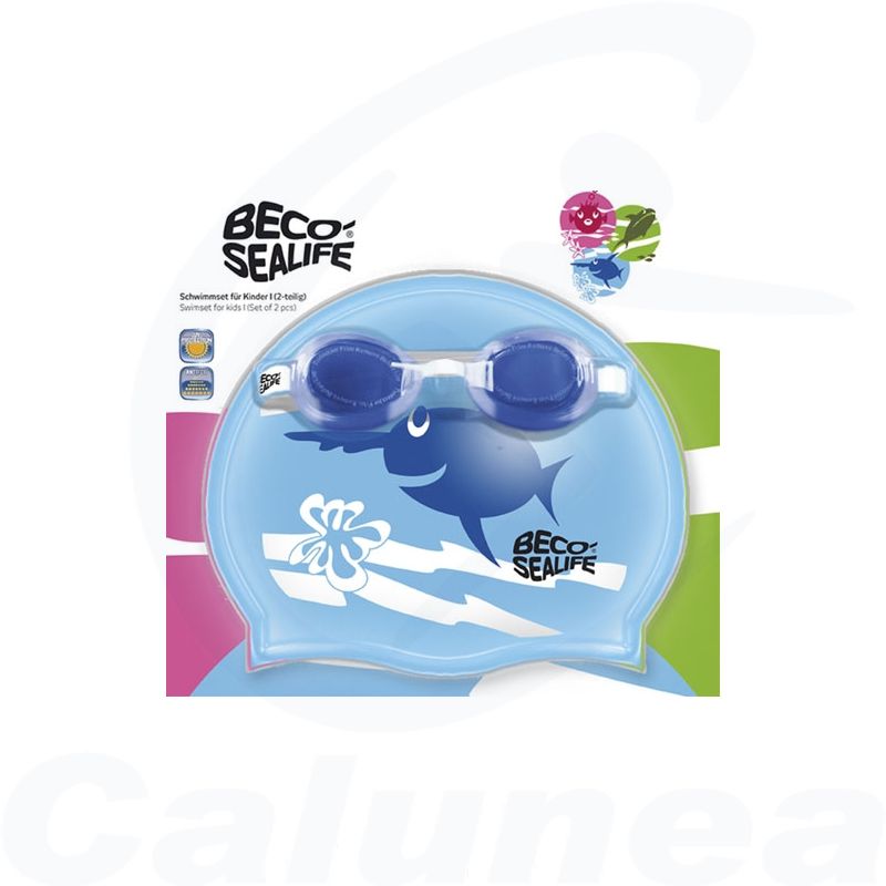 Image du produit Bonnet + Lunettes de natation SEALIFE SET I BECO - boutique Calunéa