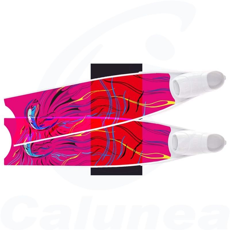 Image du produit Palmes de plongée fibre de verre PINK FISH SEMI-TRANSPARENT BI-FINS LEADERFINS - boutique Calunéa