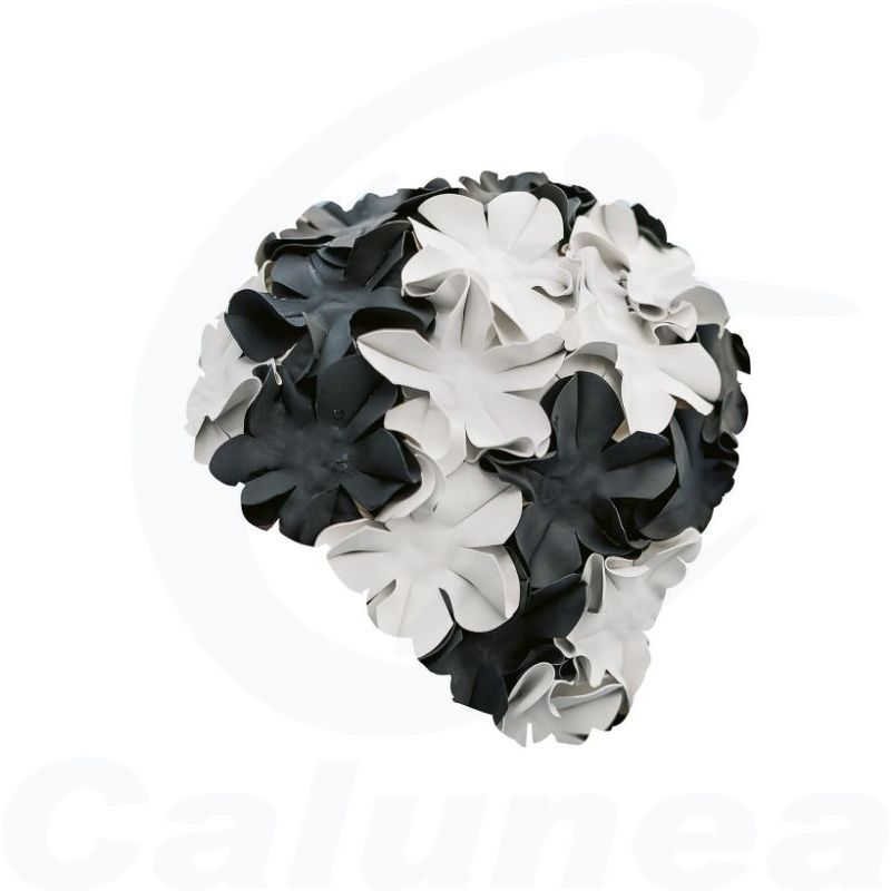Image du produit Bonnet de bain RETRO CAP FLEURS NOIR / BLANC FASHY - boutique Calunéa
