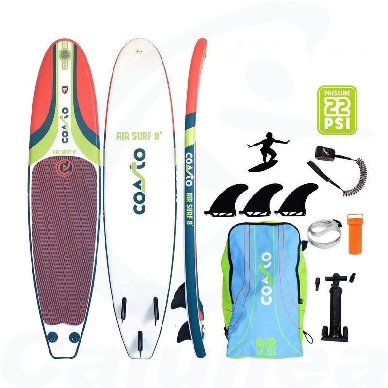 Image du produit Stand up paddle board AIR SURF 8' (AILERONS AMOVIBLES) COASTO - boutique Calunéa