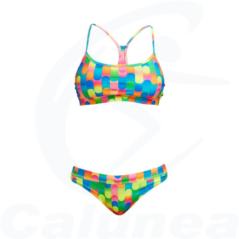 Image du produit Maillot de bain 2-pièces / Bikini BLOCKED DOTTY SPORTS CROP TOP FUNKITA - boutique Calunéa