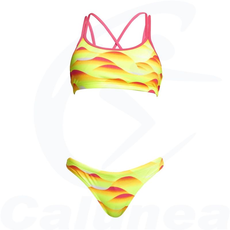 Image du produit Maillot de bain 2-pièces / Bikini fille CUSTARD TART CRISS CROSS FUNKITA - boutique Calunéa