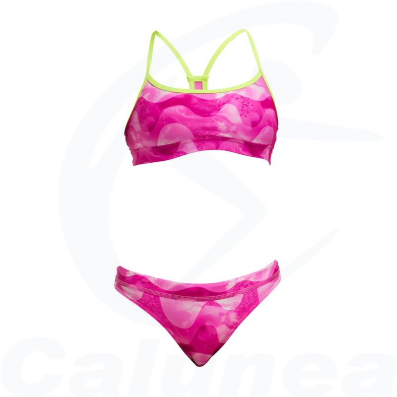 Image du produit Maillot de bain 2-pièces / Bikini fille PINK CAPS RACERBACK FUNKITA - boutique Calunéa