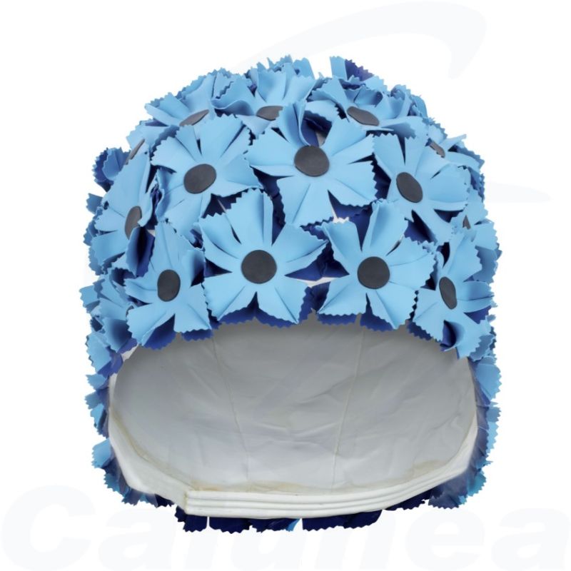Image du produit Bonnet de bain RETRO CAP FLEURS BLEU / BLEU MARINE FASHY - boutique Calunéa
