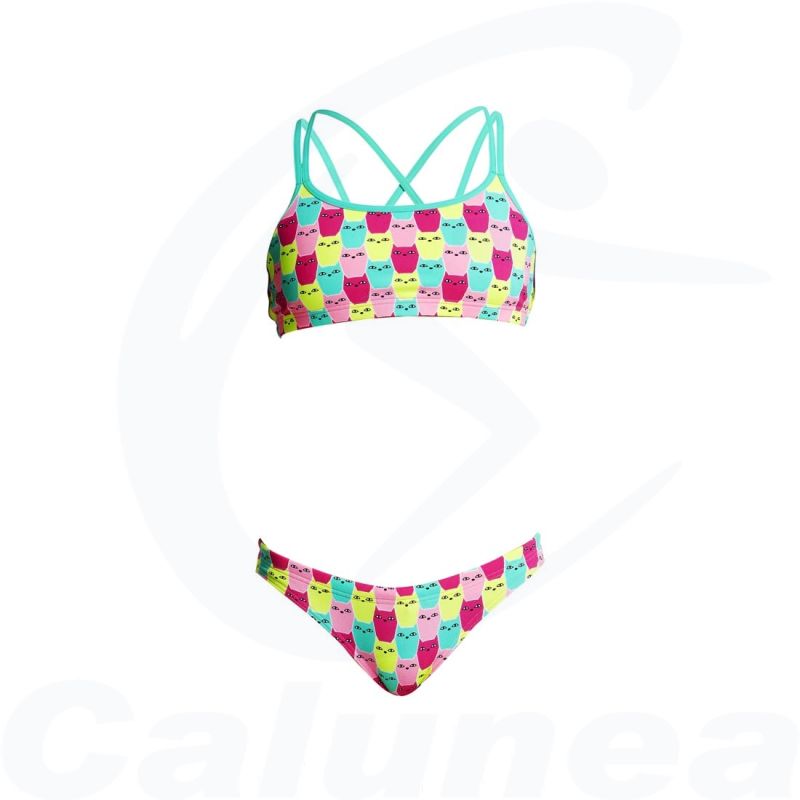 Image du produit Maillot de bain 2-pièces / Bikini fille MINTY MITTENS CRISS CROSS FUNKITA - boutique Calunéa