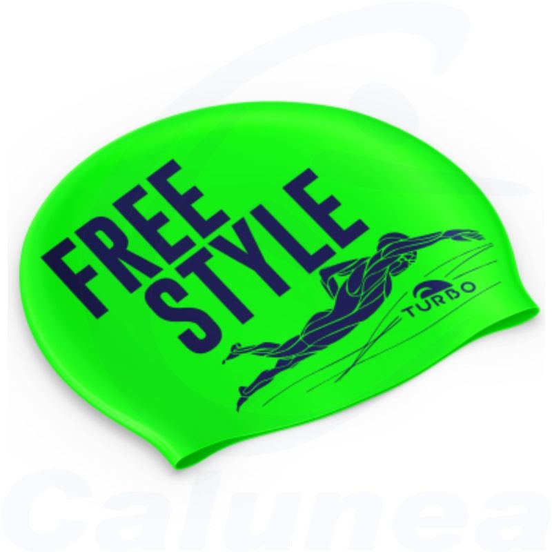 Image du produit Bonnet de bain silicone FREE STYLE VERT FLUO TURBO - boutique Calunéa