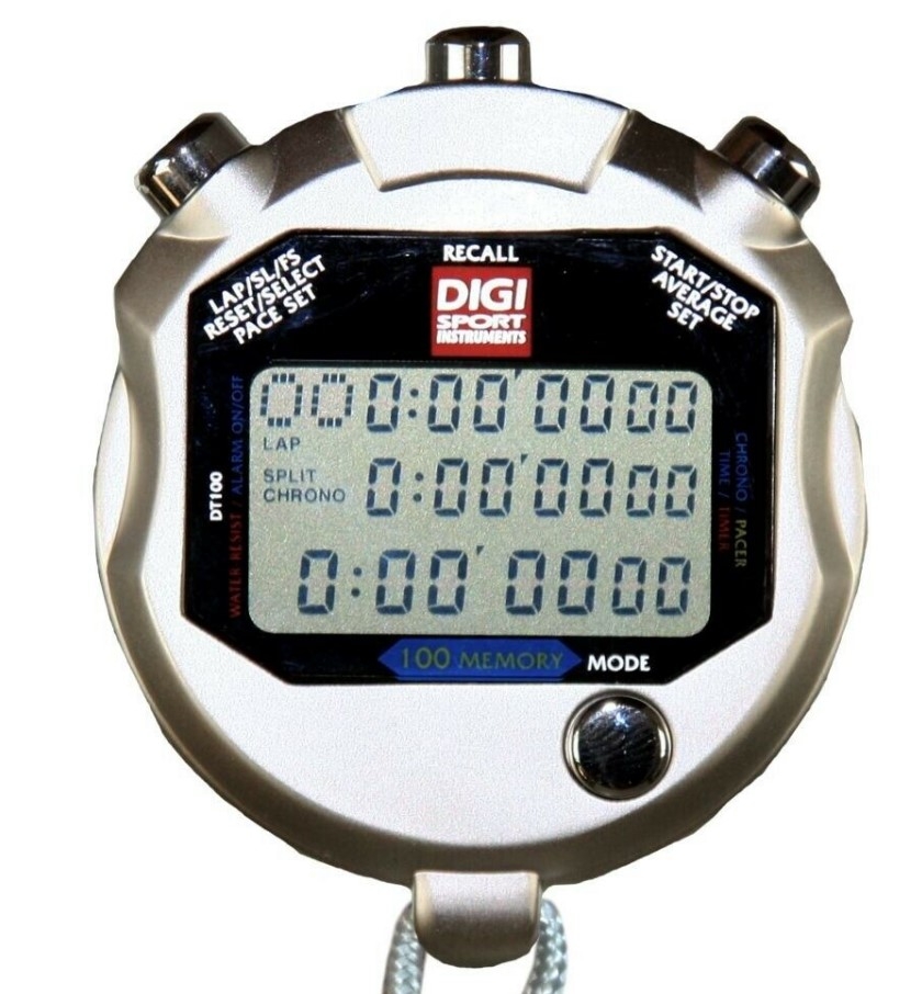 chronomètre DTM100 grande dimension natation étanche 30 mètres 500 mémoires  digi sport instruments