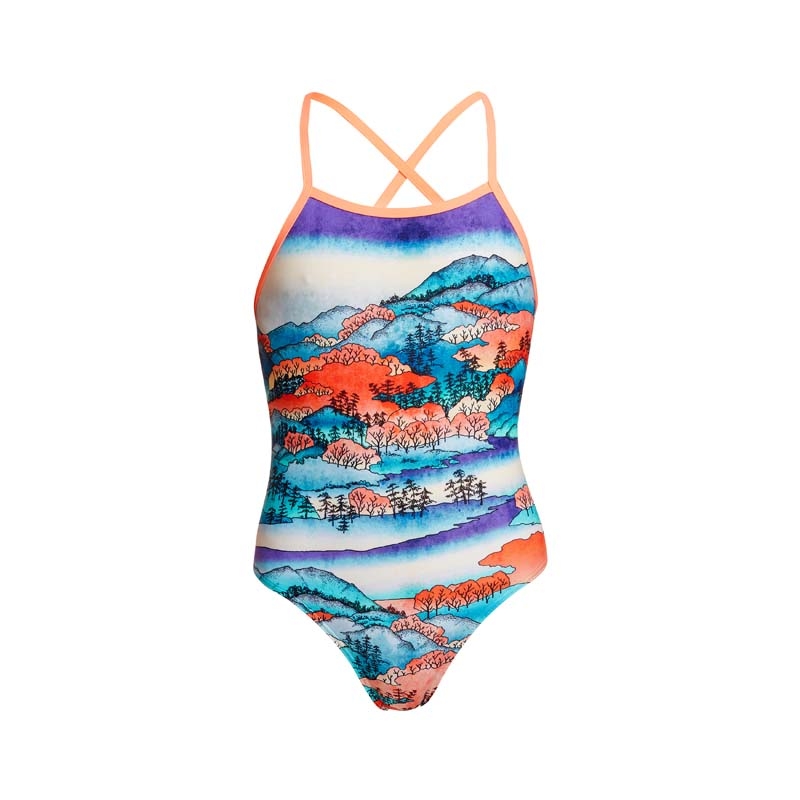 Maillot de bain Fille MISTY MOUNTAIN STRAPPED IN FUNKITA - Close up
